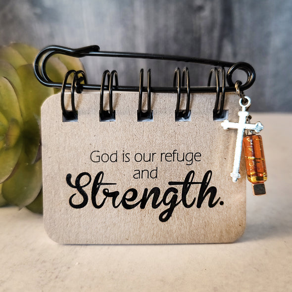 Strength Scripture Flip. 20 pages of verses that remind us that our strength is found in the Lord.