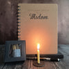 wisdom candle + journal bundle with lit candle