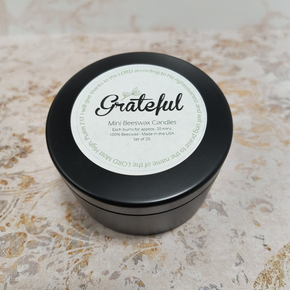 20-Minute Candle Tin - Grateful