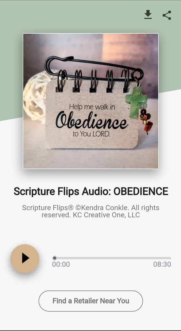 The Obedience AudioFlip player