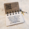 The Beloved Flip has a QR code inside the front cover. Scan the code and listen to beautiful music and scriptures being read over you. It is a truly special experience.