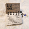 The Hope Flip has a QR code inside the front cover. Scan the code and listen to beautiful music and scriptures being read over you. It is a truly special experience.